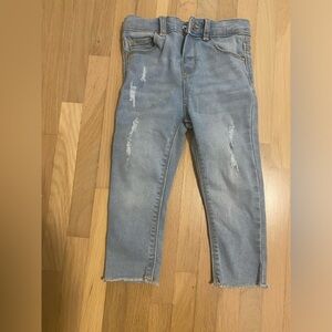 Zara slim cropped ripped jeans Girls 2-3yrs